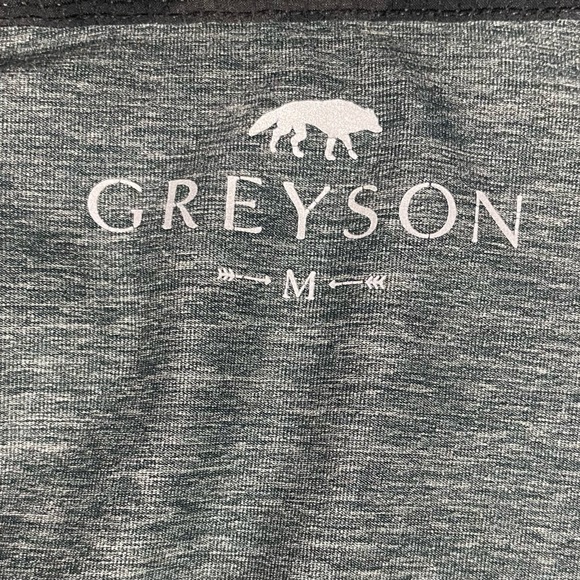 Greyson Men’s Dark Gray Heather M Guide Sport Quarter Zip Embroidered*** - Picture 6 of 13